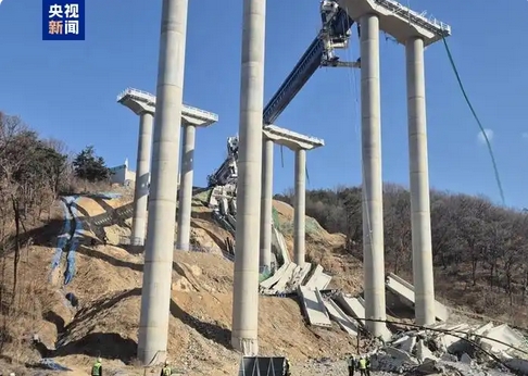 追蹤報道｜韓國在建橋樑發(fā)生坍塌已致3死 5傷